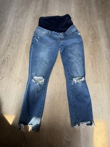 Abercrombie & Finch Maternity Distressed Ankle Straight Jean Size 6R - Picture 1 of 6
