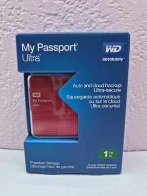 NEW Western Digital WD My Passport Ultra (1 TB) Portable External USB Hard Drive - Image 1 of 4
