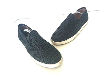 Zapatillas deportivas JOIE EU 38.5 US 8.5 de cuero negro KIDMORE sin cordones de piel de serpiente en relieve Foto 1 de 4