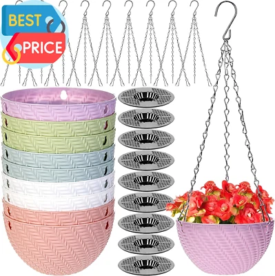 Paquete de 10 mini macetas colgantes jardín autoservicio maceta contenedor Su Foto 1 de 4