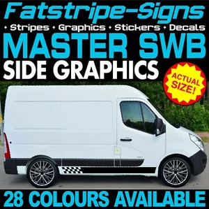 para adaptarse RENAULT MASTER SWB L1 PEGATINAS GRÁFICAS A RAYAS CALCOMANÍAS FURGONETA DE DÍA CÁMPER - Imagen 1 de 2
