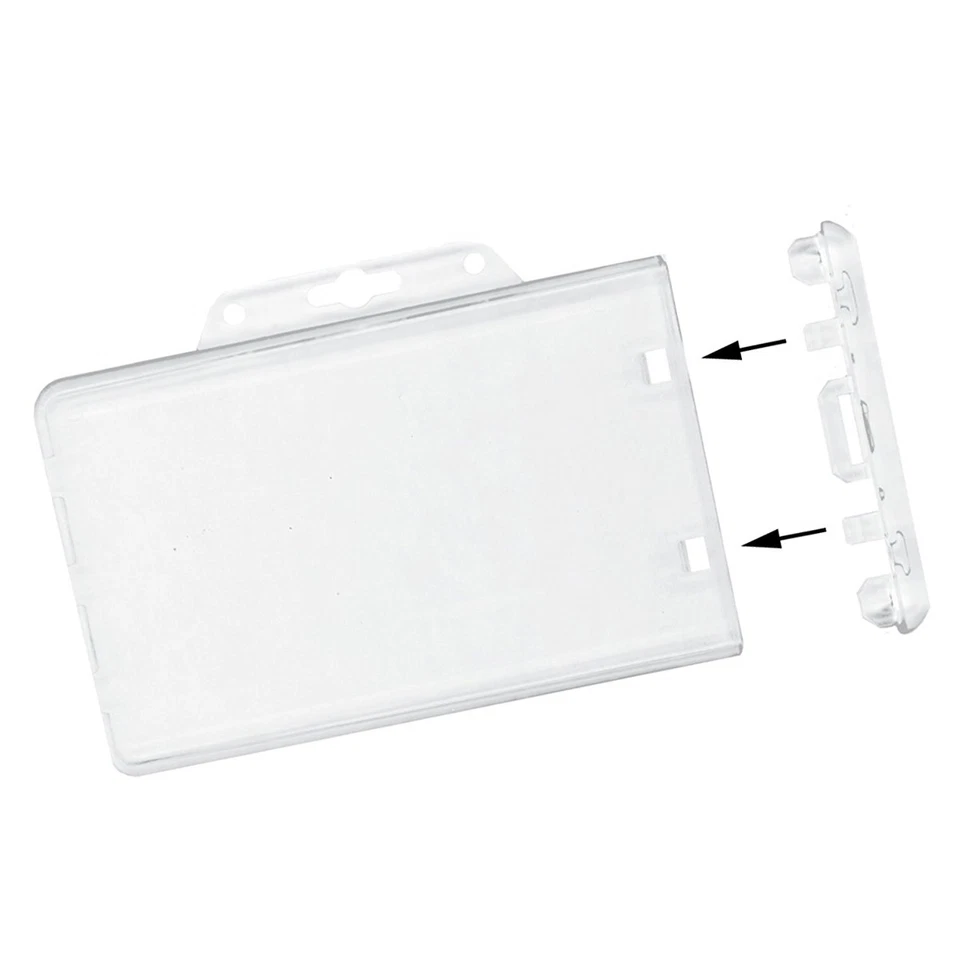Clear Horizontal Permanent Locking Plastic Card Holder Individually Luggage