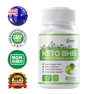 Keto BHB Diet Pills Advanced Ketone Weight Loss Burn Fat Dietary Supplement - Picture 1 of 11
