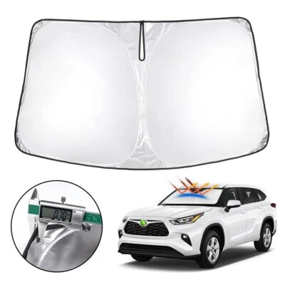 Custom Fit Toyota Highlander Car Windshield Sun Shade UV Heat Block Cover Visor Foto 1 de 4