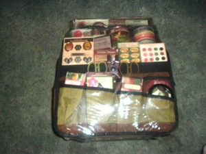Scrap & Tote Scrapbooking Gift Set, Tote, Album,  Stamp, Scissors, Paper Punch + - Picture 1 of 5