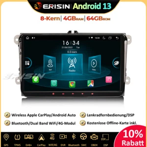 9" 8-Kern Android 12.0 DAB+OPS Autoradio Für VW Passat Polo Golf 5/6 Tiguan Seat - Bild 1 von 21