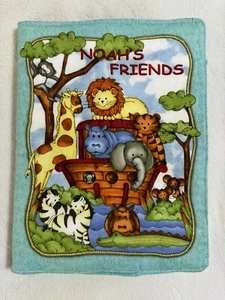 Noah’s Friends Handmade Cloth Nursery Baby Book Baby Shower Bible Story - Picture 1 of 14