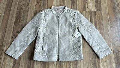 NWT ~ Canon River Blues Off White Vegan Leather Jacket Youth Girls Sz 16 MSRP$65 - Image 1 of 4