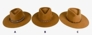 Meshika Tan Felt Fedora Hat - Picture 1 of 16