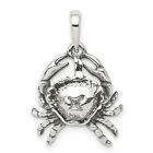 Cancer Crab Zodiac Symbol Charm Pendant In Antiqued 925 Sterling Silver