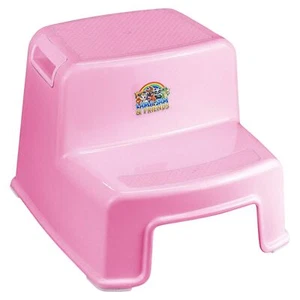 Kinder-WC-Sitz Lama Sam & Friends, Zweistufiger Tritthocker, Anti-Rutsch, Rosa - Bild 1 von 4