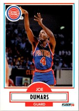 1990 Fleer Joe Dumars #55 Detroit Pistons Basketball Card