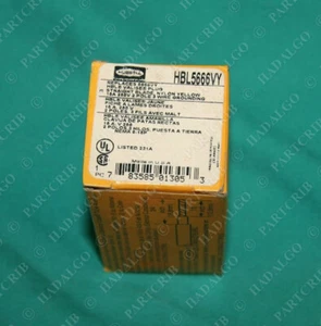 Hubbell, HBL5666VY, Valise plug Straight Blade 15A 2Pole NEW - Picture 1 of 3