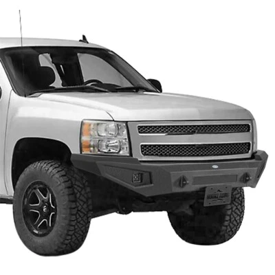 前保险杠带 LED 射灯钢黑色适合 2007 - 2013 雪佛兰索罗德 1500 — 第 1/4 张图片