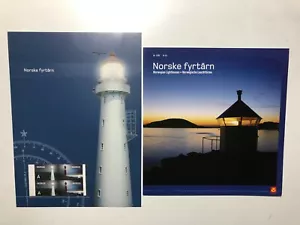 2005 Norway Norske Frimerker Lighthouses Lighthouse Folder + Card with Block . - Imagen 1 de 4