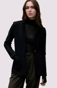 Marcella Women's Virgin Wool Cassia Blazer Jacket, Black, Medium NEW - Picture 1 of 14