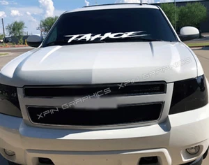 Tahoe Vinyl Windshield Banner Decal Sticker Top/Bottom/Back Window Fits Chevy - Foto 1 di 3
