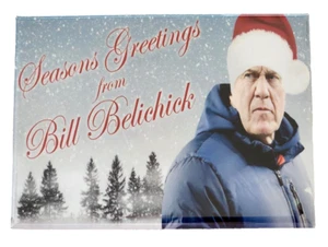 MAGNET Bill Belichick NE Patriots NFL Coach Seasons Greetings Santa Refrigerator - Picture 1 of 2