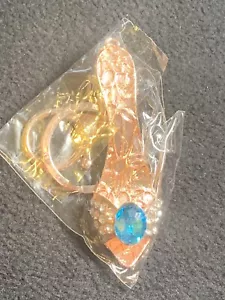 Rose Gold Metal Slipper Keychain Keyring With Rhinestones - Picture 1 of 9