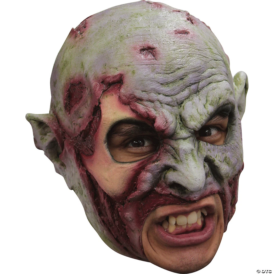 Walker Latex Mask Zombie Fancy Dress Up Halloween Adult Costume Accessory - Image 1 of 1