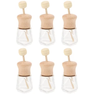 6 Pcs Car Aromatherapy Bottle Glass Diffuser Bottles Decoration Essential Oil - Picture 1 of 12
