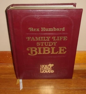 REX HUMBARD FAMILY LIFE STUDY BIBLE-You Are Loved-Giant Leather Bible-Ex HC Book - Picture 1 of 15