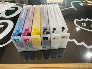 6 Stück wiederbefüllbare (volle) Tintenpatronen für Epson F2100 F2000 mit Chips - Bild 1 von 4