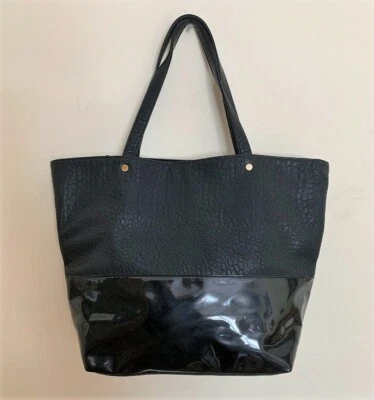 Bolsa tote de couro vegana Barneys New York: Deux Lux nova com etiquetas cor preta - Imagem 1 de 4