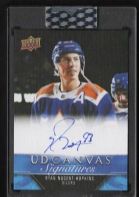 2023-24 Upper Deck Clear Cut UD Canvas Signatures Autograph Ryan Nugent-Hopkins - Image 1 of 2