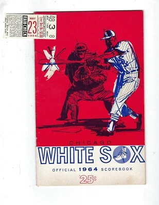 1964 5/23 baseball program Washington Senators Chicago White Sox w/ ticket Ward - Image 1 of 2