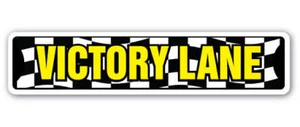 VICTORY LANE Street Sign Metal Plastic Decal winner racing car bike running - Picture 1 of 15