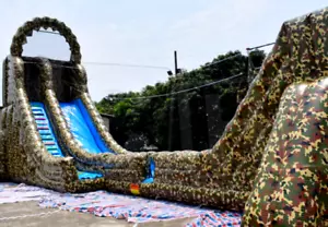 80x30x35 Commercial Inflatable Zip Line Slide Obstacle Course Bounce We Finance - Picture 1 of 8