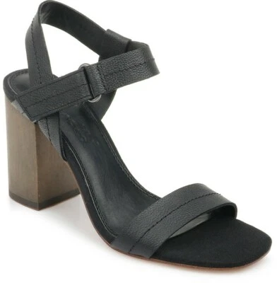 Splendid Miller Block Heel Sandal, Black Leather, Women Size 9 NEW - Image 1 of 4