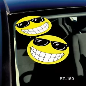 Car Dealer Windshield Stickers, Smiley Face w/ Sun Glasses (6 packs) Auto Dealer - Picture 1 of 1