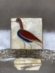 Vintage Mother of Pearl Bird Box - Picture 1 of 6