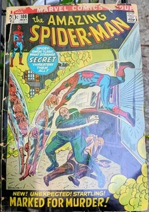 Amazing Spider-Man #108 1972 schlechter Zustand, einige Vergilbungen und Tränen SIEHE BILDER - Bild 1 von 2