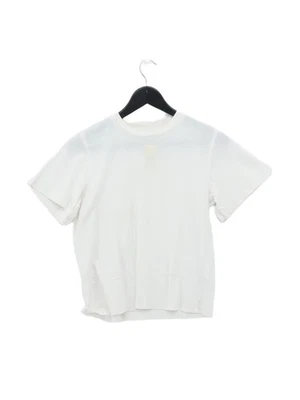 & Other Stories Women's T-Shirt UK 6 White 100% Cotton Basic - Image 1 of 4