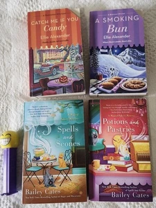 4 Cozy Mystery Book Lot 2 Ellie Alexander Bake Shop; 2 Bailey Gates Magic Bakery - Picture 1 of 5