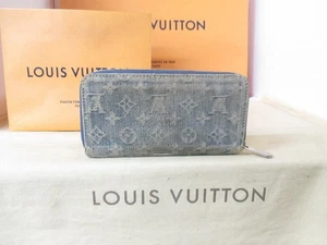 LOUIS VUITTON Monogram Denim Zippy Wallet Zipper M95341 584721 - Picture 1 of 10