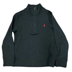 Polo Ralph Lauren 1/4 Zip Sweater Kid's 4 Black Pullover Youth - Picture 1 of 8