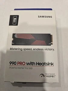 Samsung 990 PRO With Heatsink 1TB - M.2 PCIe 4.0 NVMe SSD BRAND NEW - Afbeelding 1 van 2