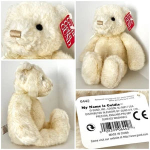 Vintage Gotta Getta Gund Elfenbein Teddybär "Goldie", Neu mit Etikett - Bild 1 von 5
