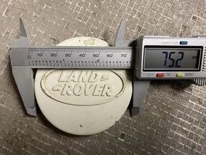 Land Rover 75mm wheel centre cap. White # JL747 - Picture 1 of 2