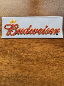Budweiser Bier BÜGELBILD PATCH KING OF BEERS NEU - Bild 1 von 3