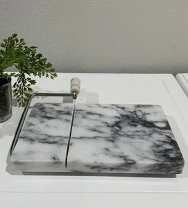 Cortadora de mantequilla de queso gris blanco negro pesado de mármol 1 alambre tabla de cortar de metal - Imagen 1 de 5