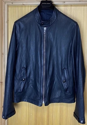 Burberry London Reversible Cafe Racer Leather Jacket Black/Navy IT50 RRP £1,240 - Image 1 of 4