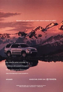 Toyota 4Runner 2000: Blend In With Nature Vintage Print Ad - Bild 1 von 1