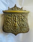 Antique 19thC Ottoman Balkan Brass Palaska Cartridge Box Belt Pouch Athena