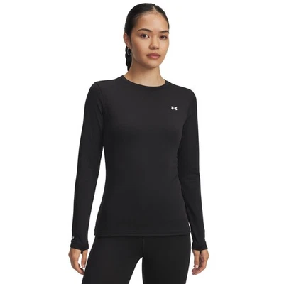 Women's UA ColdGear Base 2.0 Baselayer Shirt - Black - X-Small - Image 1 of 2