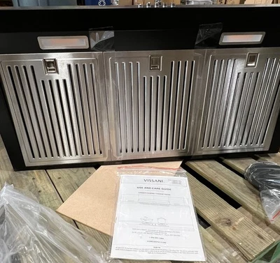 Vissani Sarela 36 pulgadas Campana extractora convertible bajo gabinete 500CFM en negro Foto 1 de 4